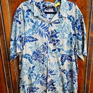 BRANDINI 100% Silk Xl Men's Hawaiin‎ Short Sleeve Shirt